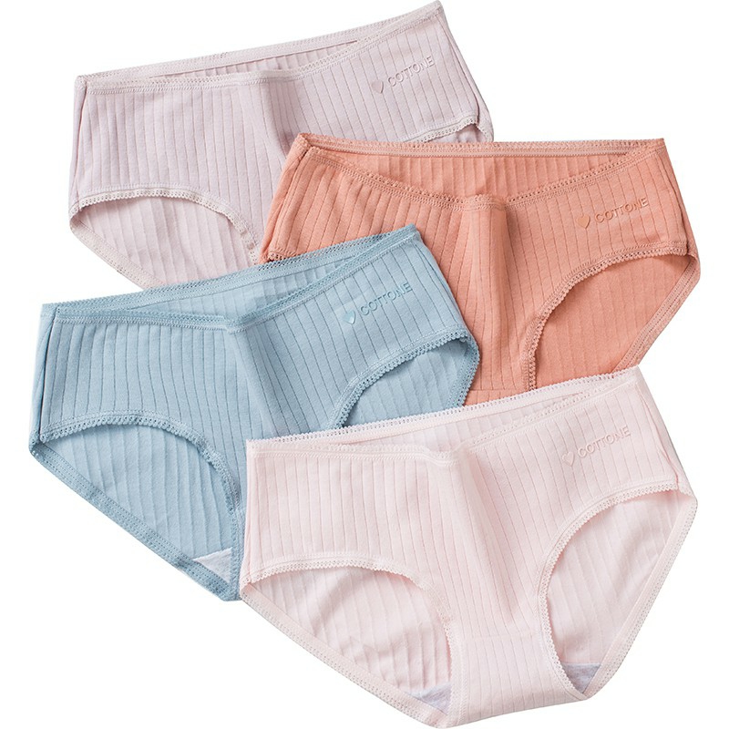 Quần cotton tăm màu trơn ôm mông co giãn tốt cottone