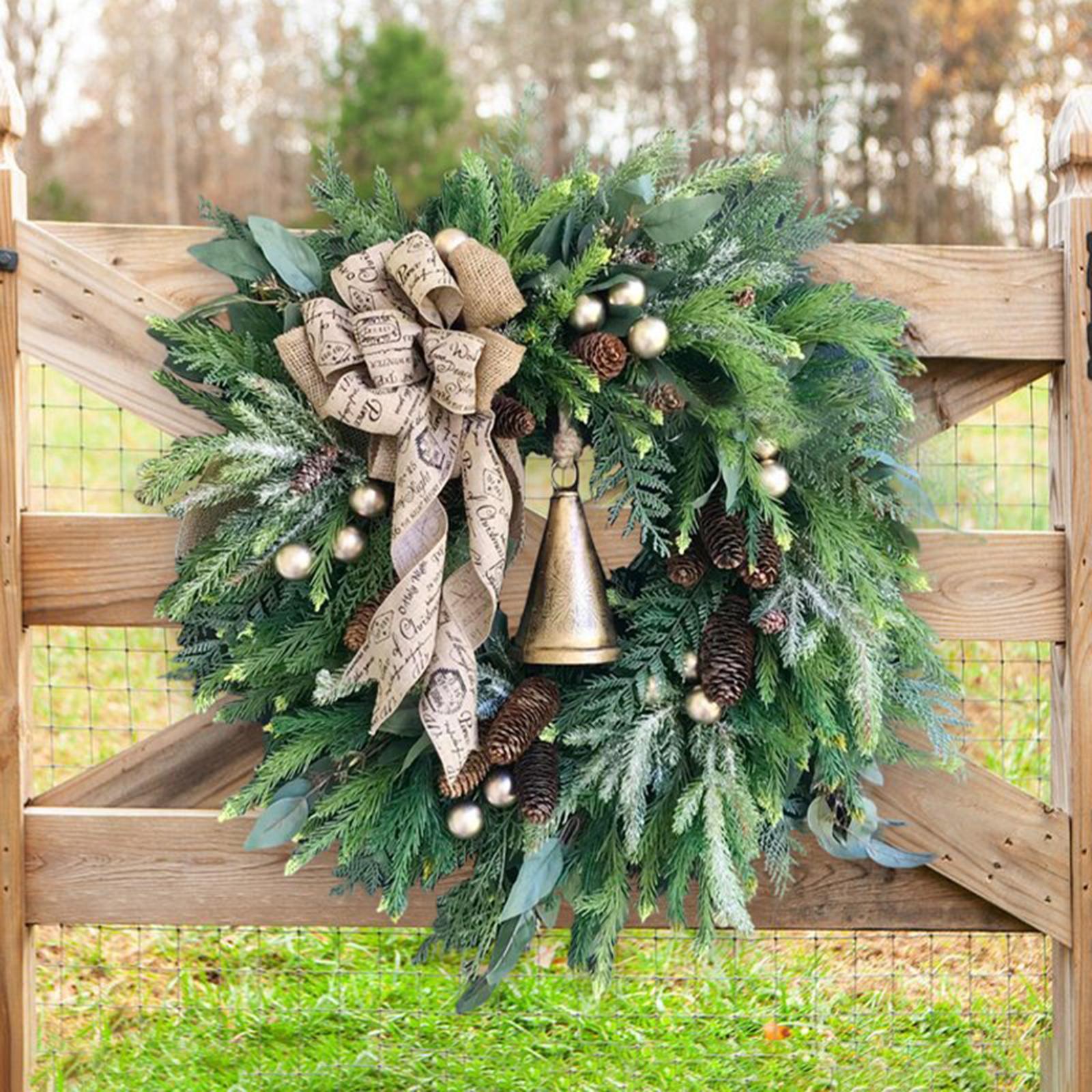 Artificial Wreath Christmas Winter Wreath Garland for Door Wedding