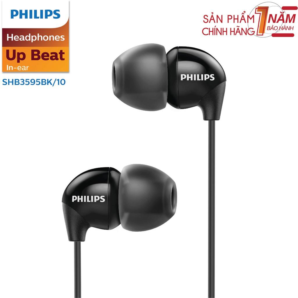 Tai nghe Philips SHB3595BK, Màu đen, Bluetooth - Hàng nhập khẩu