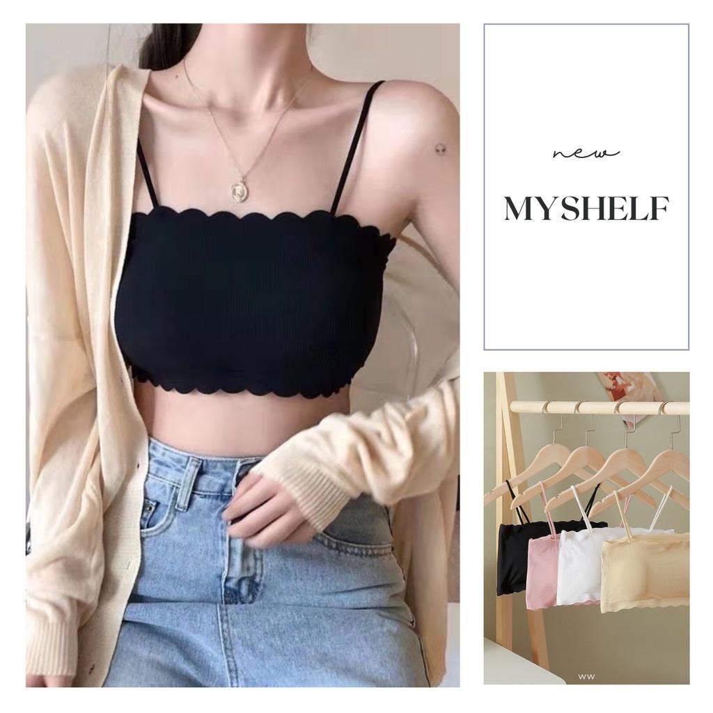 M59. Áo lót không gọng áo bra nữ 2 dây viềm tăm mềm mát áo ngực mút mỏng siêu hot 235