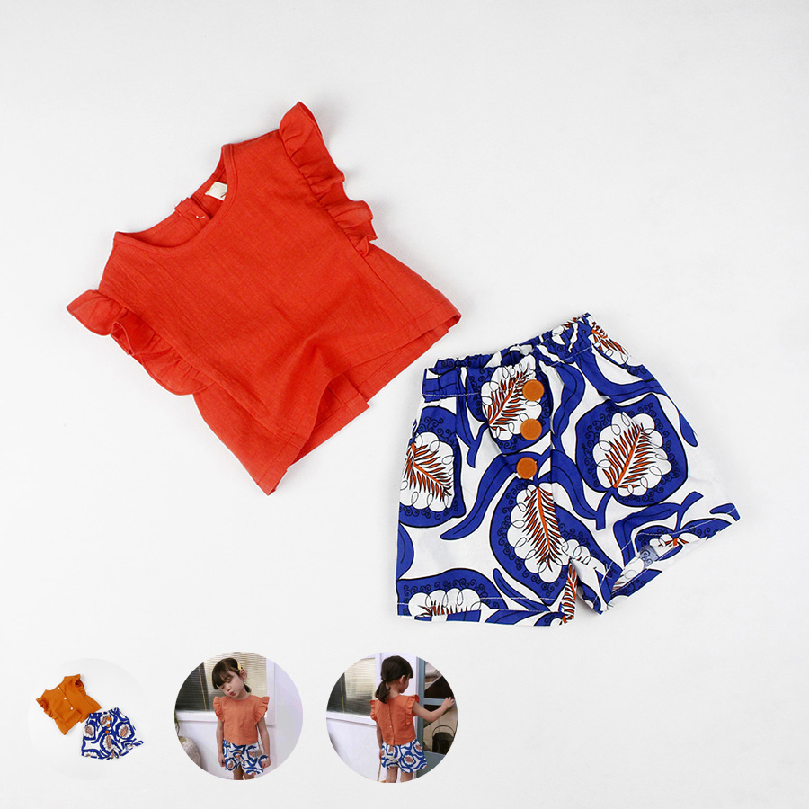 Set áo croptop + quần tole Quảng Châu cho bé gái 02599-02600