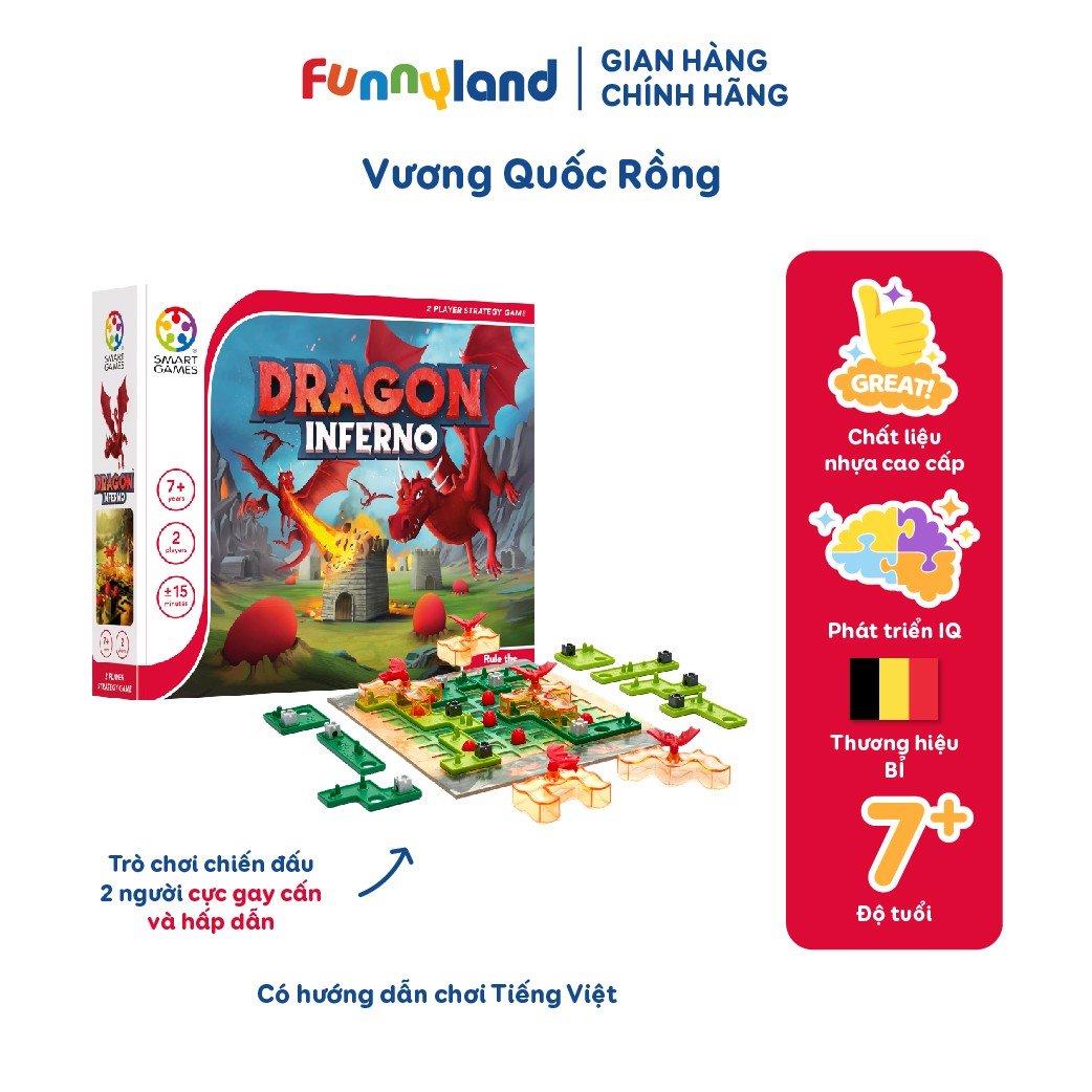 Đồ chơi trí tuệ SmartGames Dragon Inferno Thử thách mở rộng lãnh thổ vương quốc Rồng cho bé từ 7 tuổi