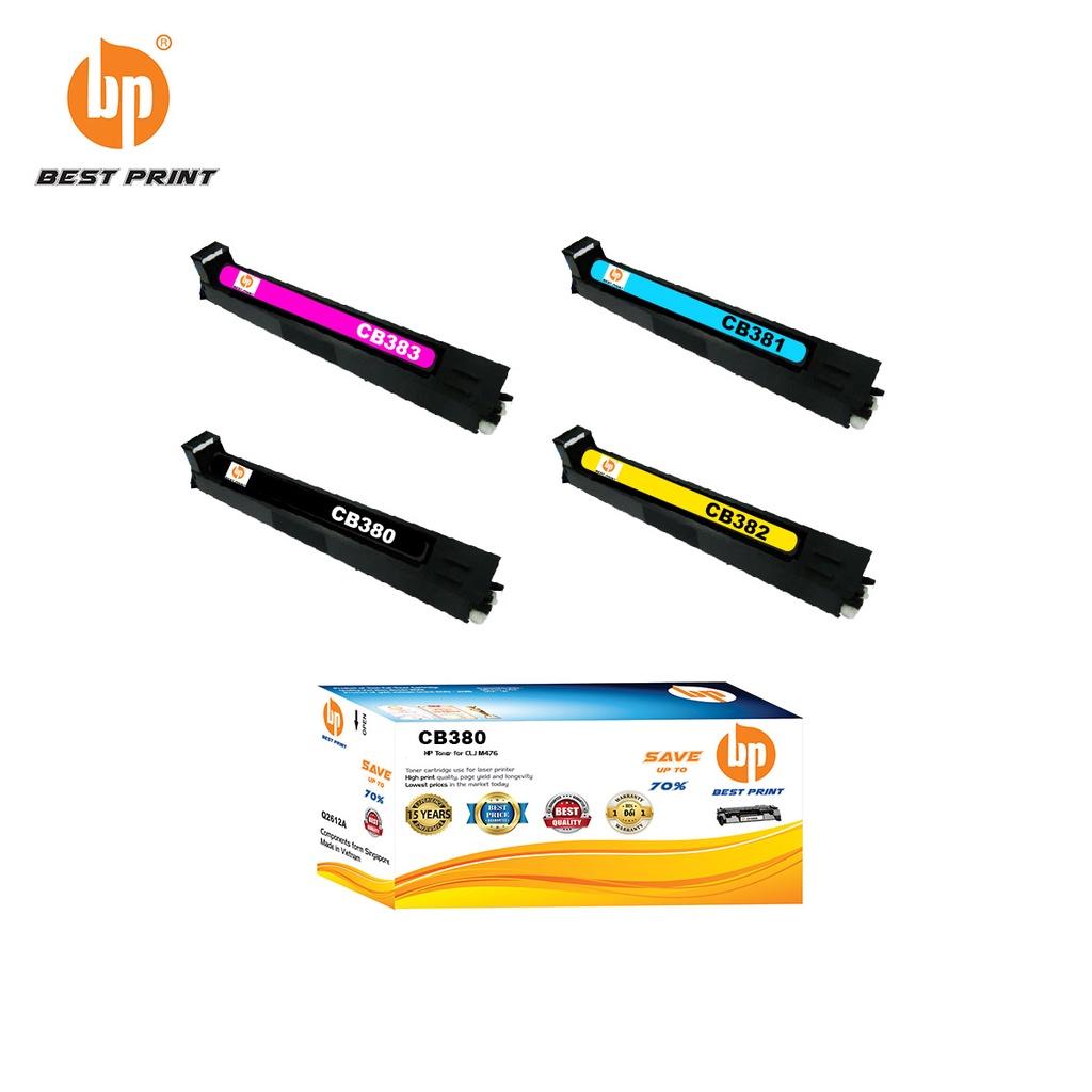 Hộp mực in BEST PRINT CB380A - CB381A - CB382A - CB383A dùng cho máy in HP6015, CM6030, CM6040 HÀNG CHÍNH HÃNG