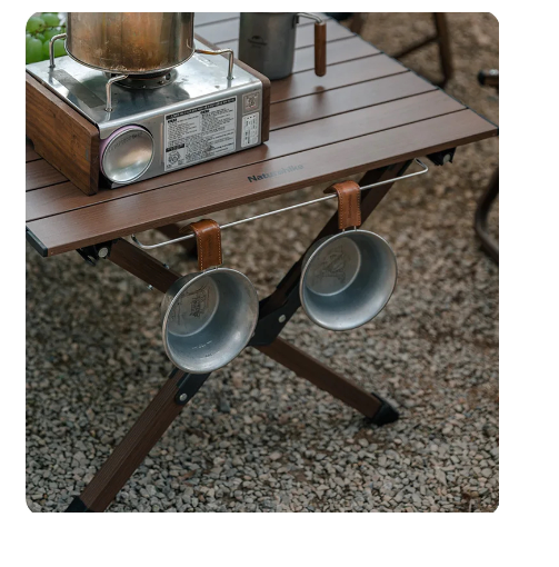 Bàn nhôm dã ngoại cuộn trứng loại có giá treo NatureHike CNK2300JJ019