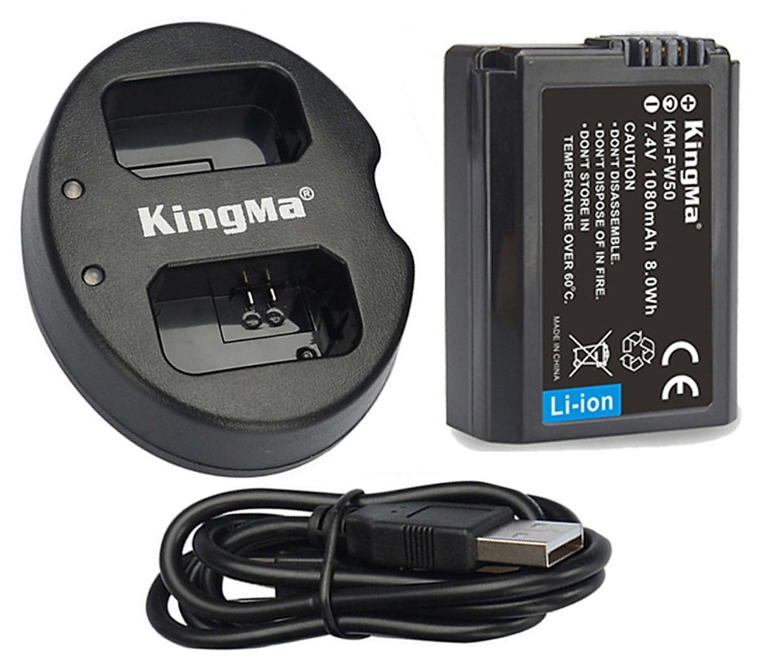 Sạc đôi Kingma for Sony NP-FW50, Hàng chính hãng