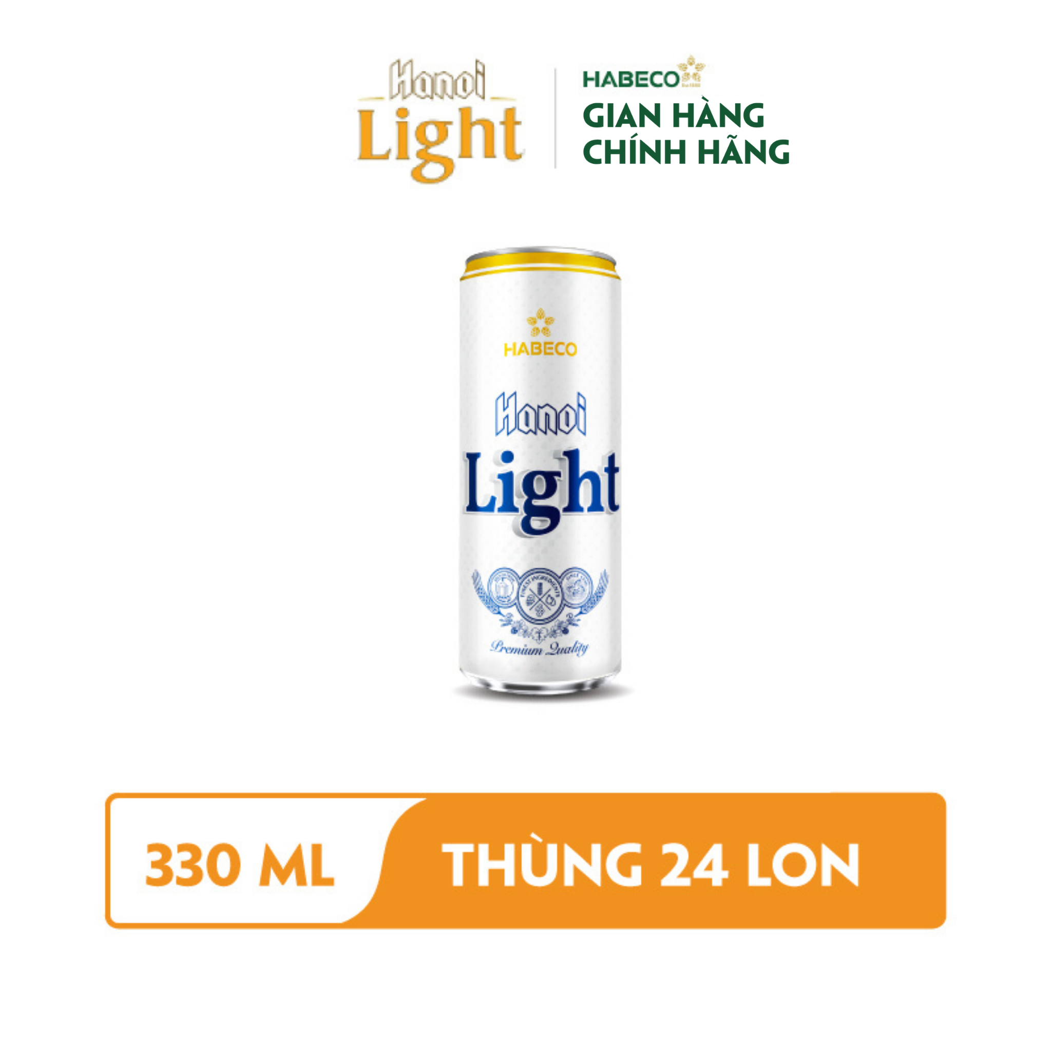 Bia Hanoi Light - Thùng 24 lon 330ml