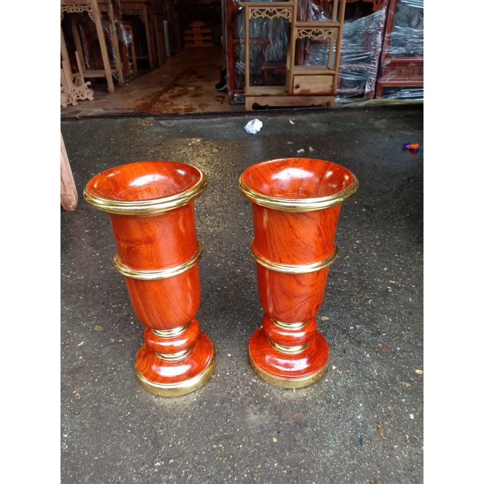 Cặp ống cắm hương, gỗ hương cao 30cm