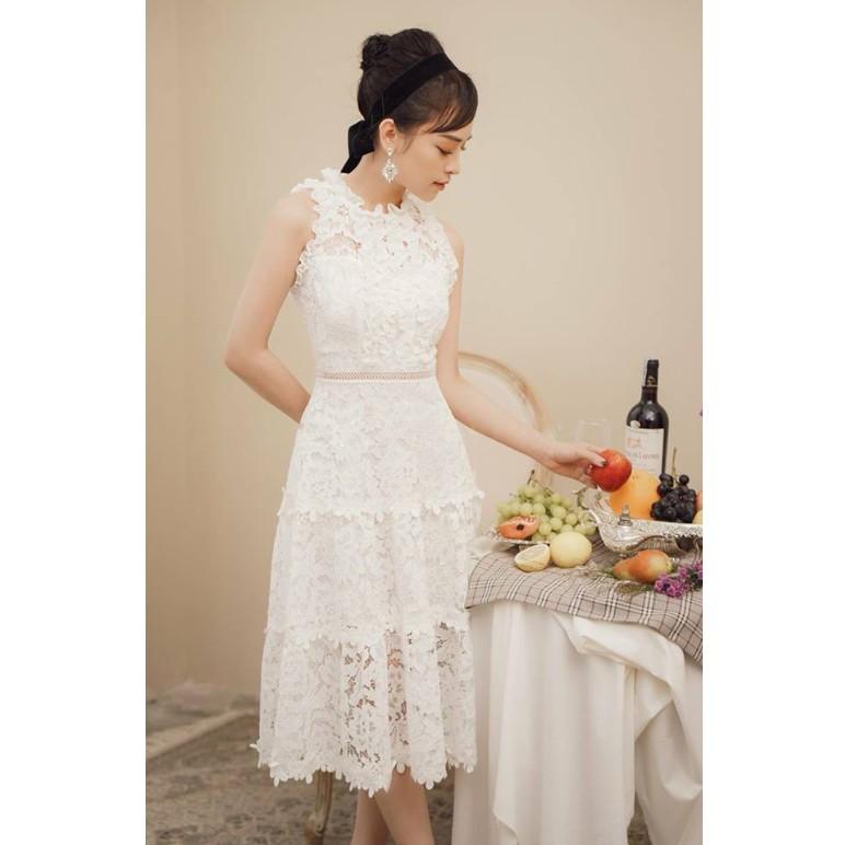 Đầm ren trắng dự tiệc ôm body Eser Dress cực sang chảnh