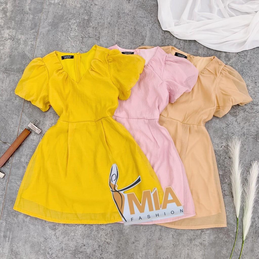 ĐẦM LƯỚI XÒE CỔ TIM 3 MÀU - DA2371
