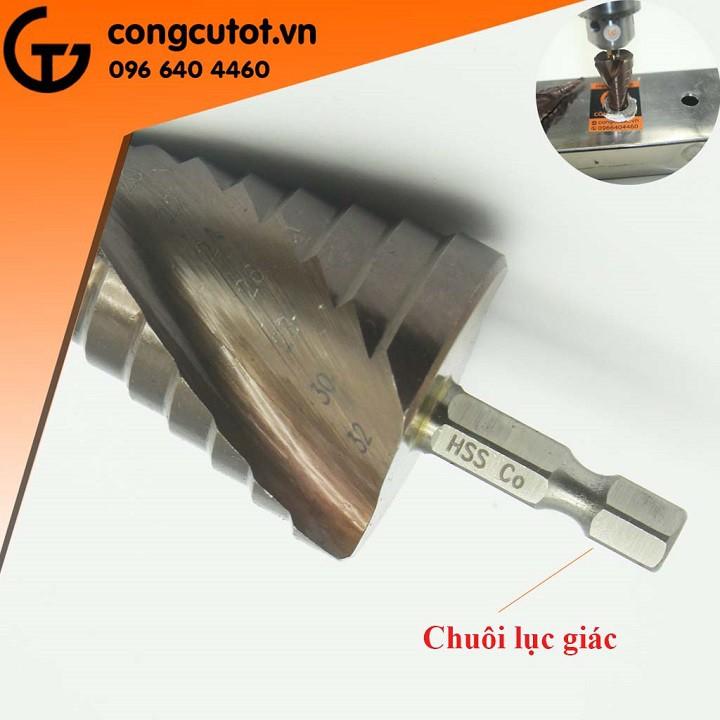 MŨI KHOAN BƯỚC XOẮN 4-32 PHỦ COBAN CHUÔI LỤC GIÁC