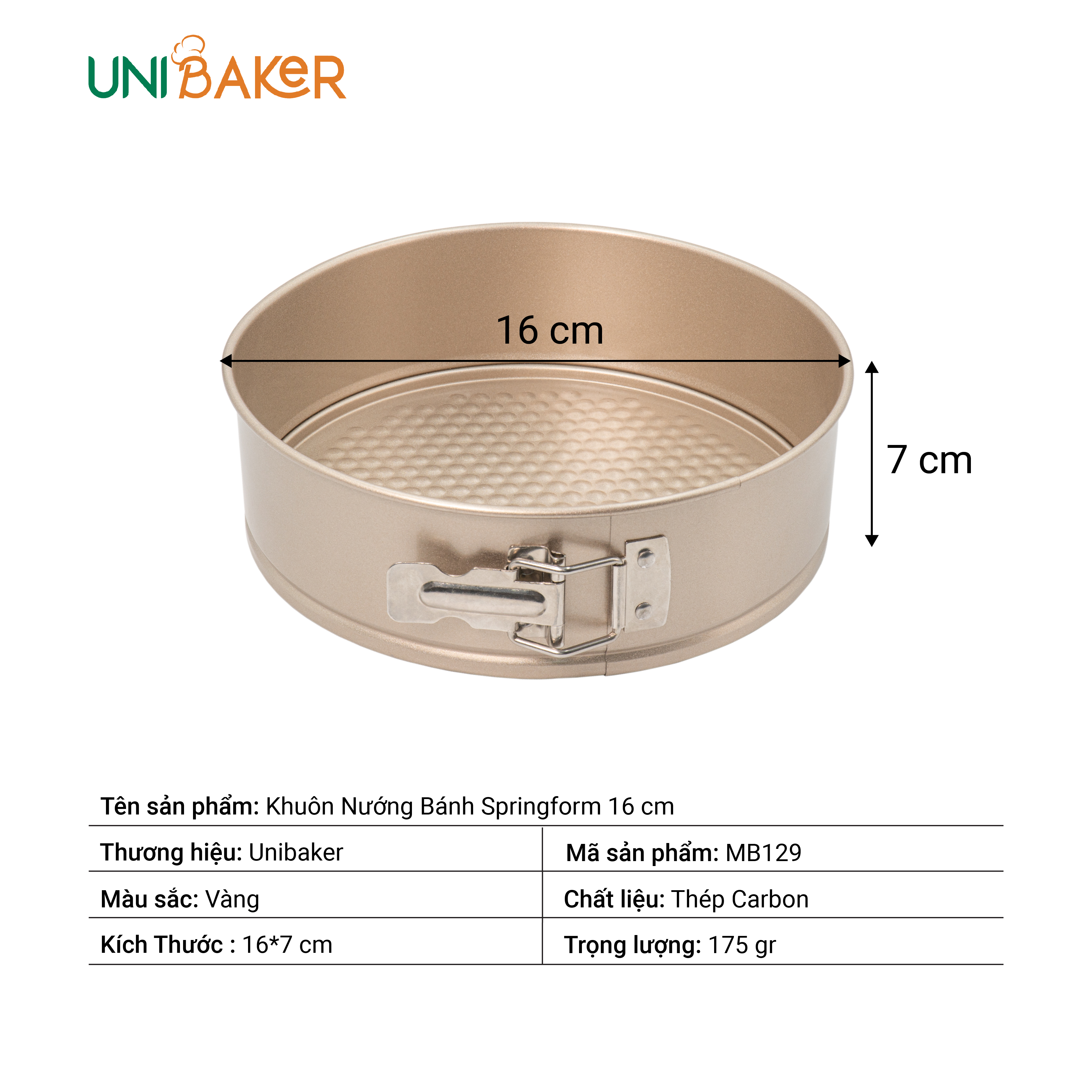 KHUÔN NƯỚNG BÁNH SPRINGFORM UNIBAKER