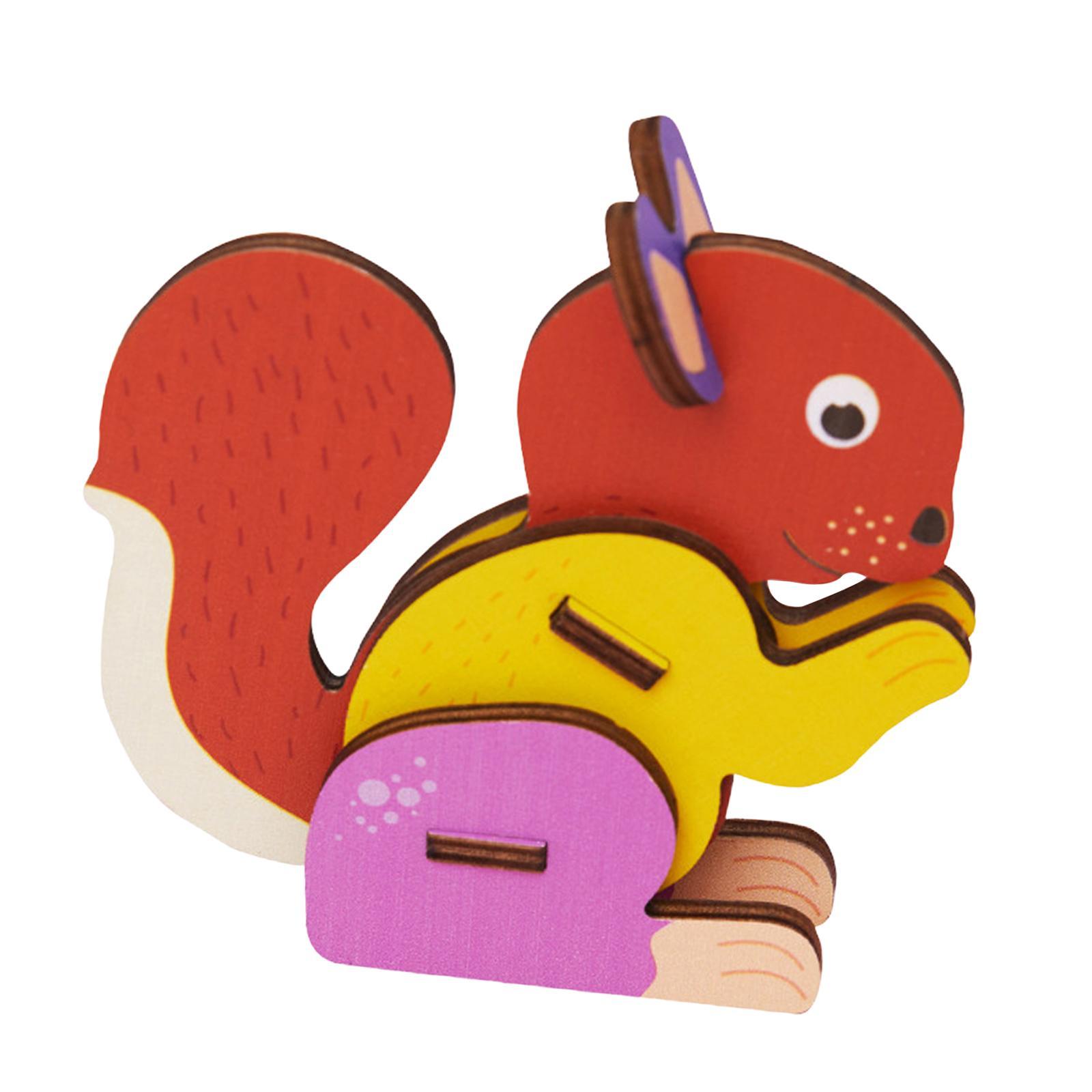 Animal Jigsaw Puzzles Cognition Intelligence Puzzle for Children Kids Preschool Gift