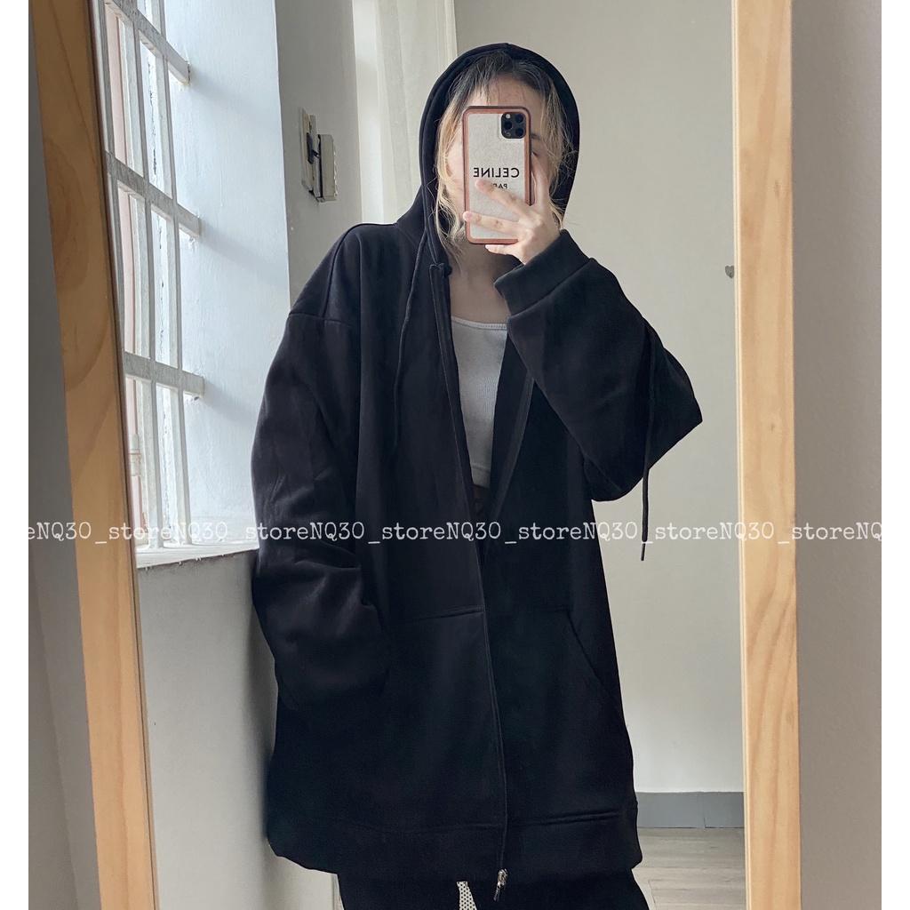 Hình ảnh Áo Khoác Nỉ Hoodie Zip Form Rộng Nam Nữ Unisex