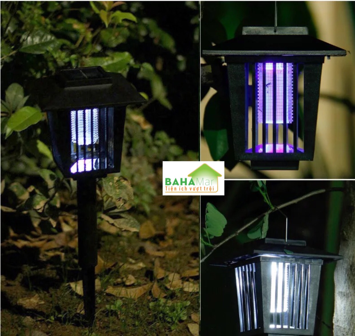 ĐÈN LED DIỆT MUỖI, CÔN TRÙNG CHẠY BẰNG NĂNG LƯỢNG MẶT TRỜI ĐỂ SÂN VƯỜN &quot; Đây là một thiết bị đại tiện lợi để diệt muỗi, ruồi, bọ xít trong vườn nhà và ngoài trời, không có mùi, không hóa chất và không gây ô nhiễm