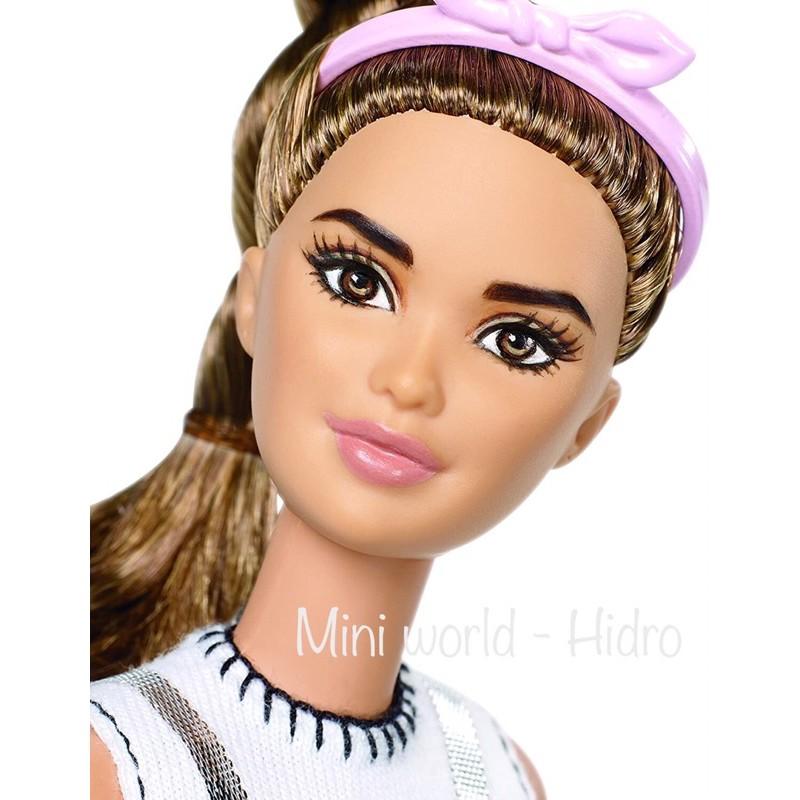 Búp bê Barbie fashionistas da nâu tóc nâu  #63