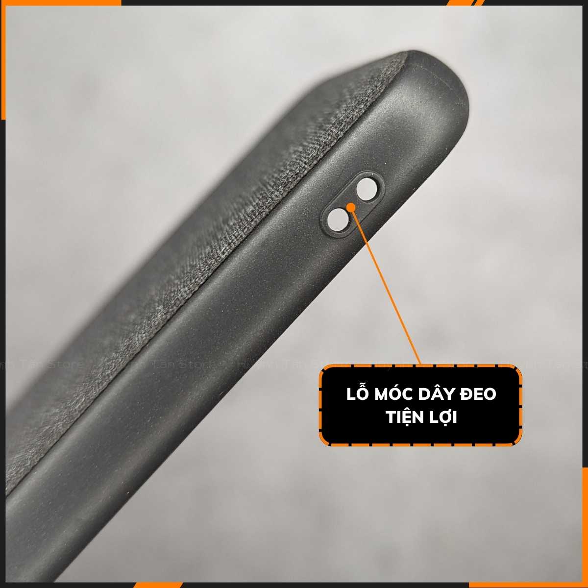 Ốp lưng xs max chống vân tay nhựa cứng viền đen vải jean 1 màu phụ kiện điện thoại huỳnh tân store