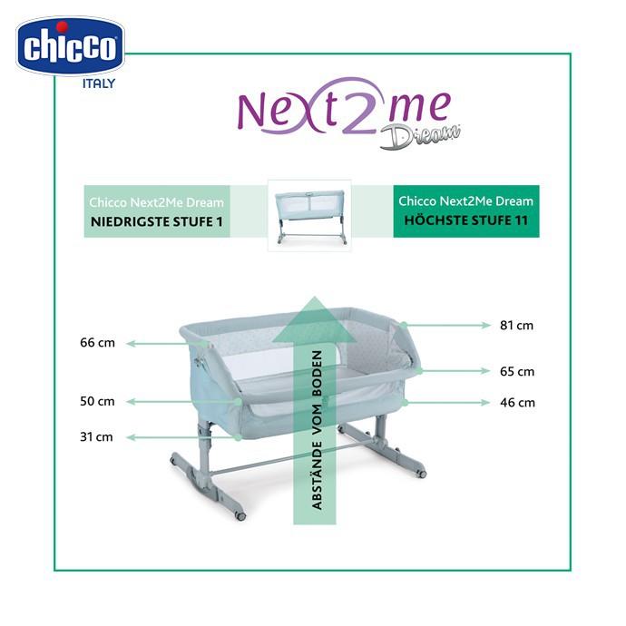 Cũi kề giường đa năng Chicco Next2Me air màu be cho bé