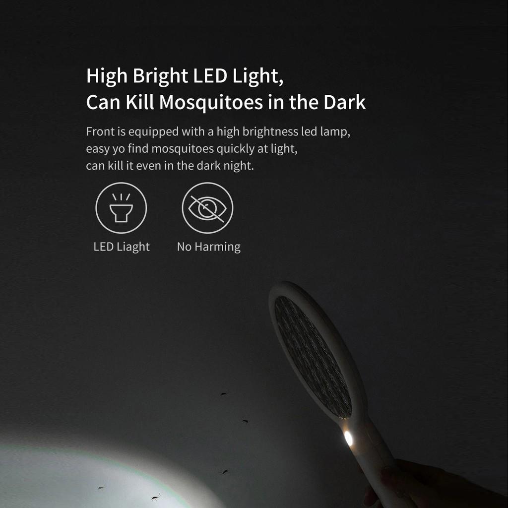 Vợt Diệt Muỗi Xiaomi Kích Thước Mini Có Đèn Led Tiện Lợi