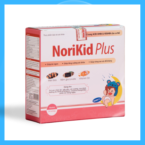 Siro Ăn Ngon NORIKID PLUS Hỗ Trợ Cải Thiện Biếng Ăn Táo Bón Tăng Sức Đề Kháng Cho Trẻ Hộp 20 Gói