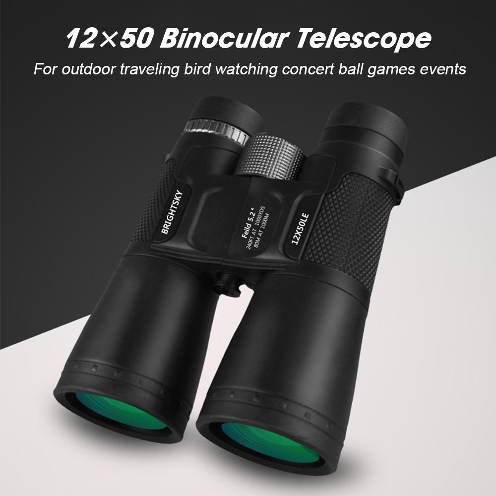 12×50 Binoculars Binocular Telescope High Magnification High Definition Handheld for Outdoor Traveling Bird