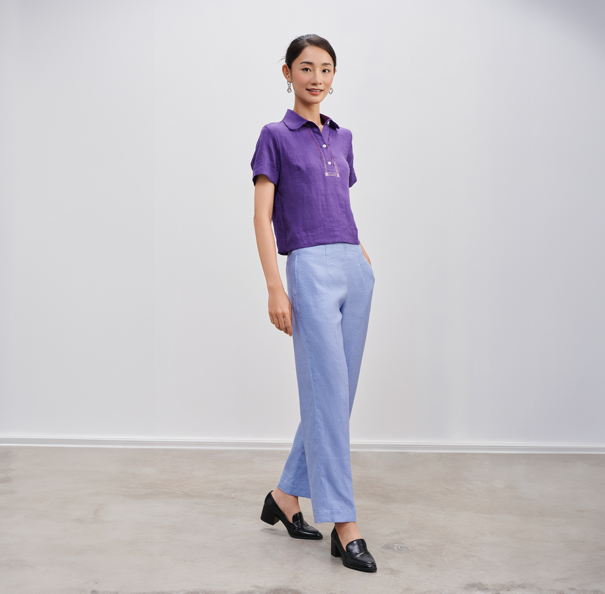 Áo Rua Rút Chỉ Linen Tơ TOP195LIMITED thời trang thiết kế Hity