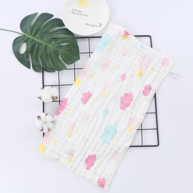 Khăn vải xô cotton 6 lớp lau mặt dài 25 * 50 bông nhăn trẻ em cho trẻ sơ sinh chất liệu thấm nước cho bé (TBB152)