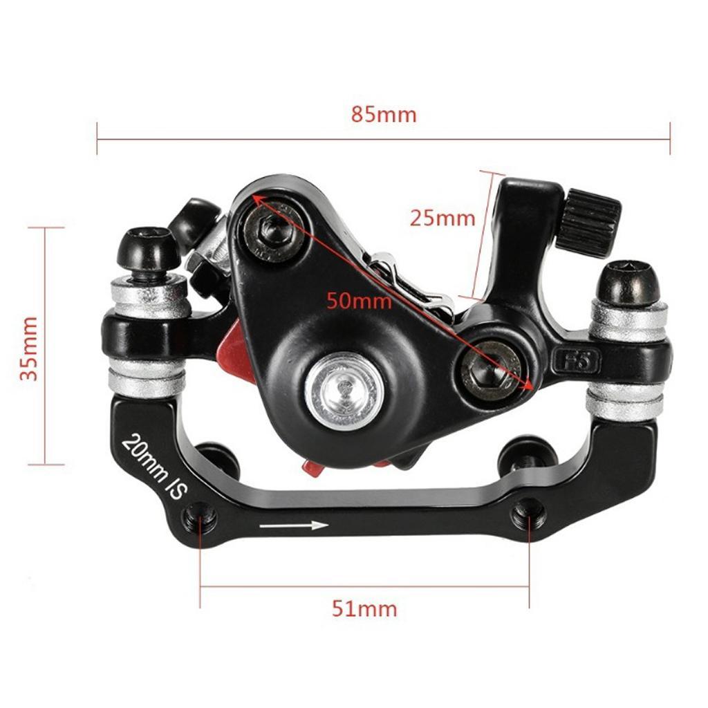 2xBike Disc Brake Rotor Mechanical Caliper 160mm Cable Set Rear Caliper Rotor