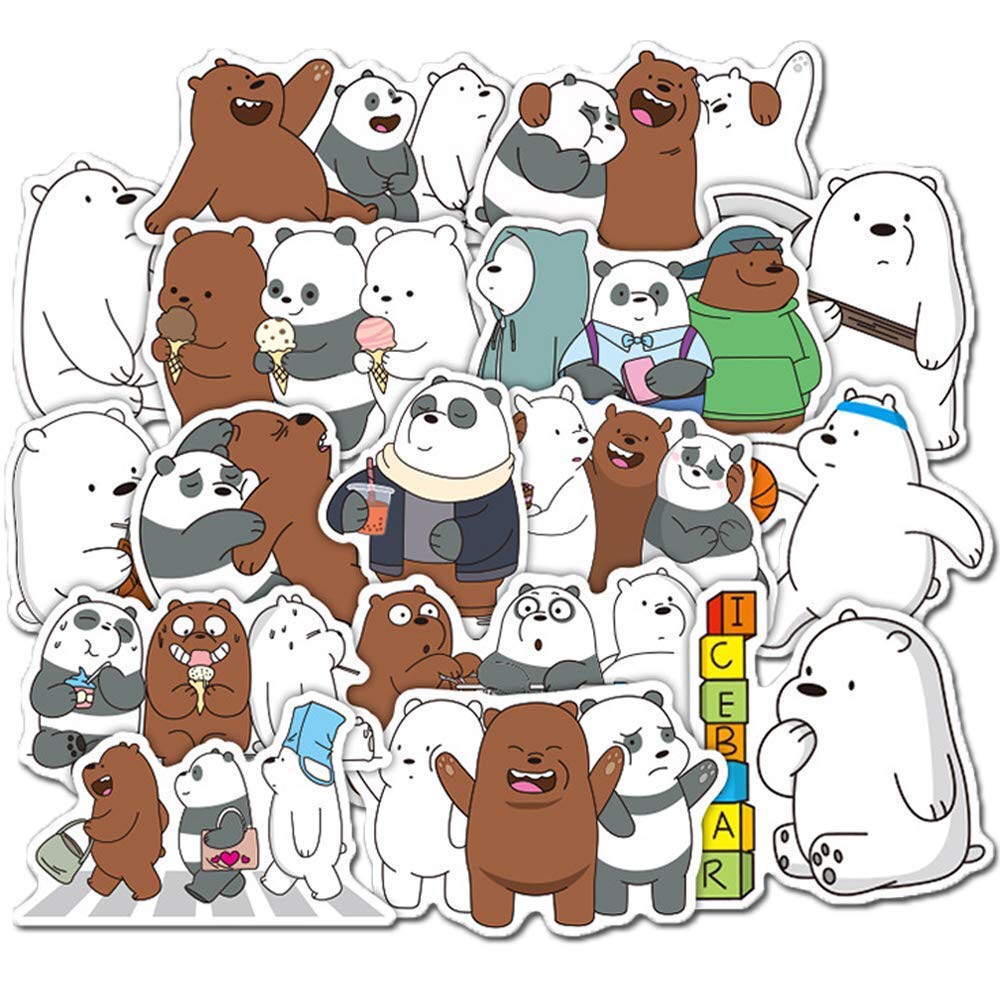 Set 30 sticker We Bare Bears (Chúng tôi đơn giản là Gấu) - Giao mẫu ngẫu nhiên