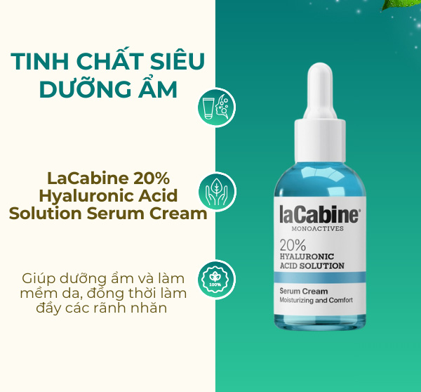 Tinh Chất Siêu Dưỡng Ẩm LaCabine 20% Hyaluronic Acid Solution Serum Cream