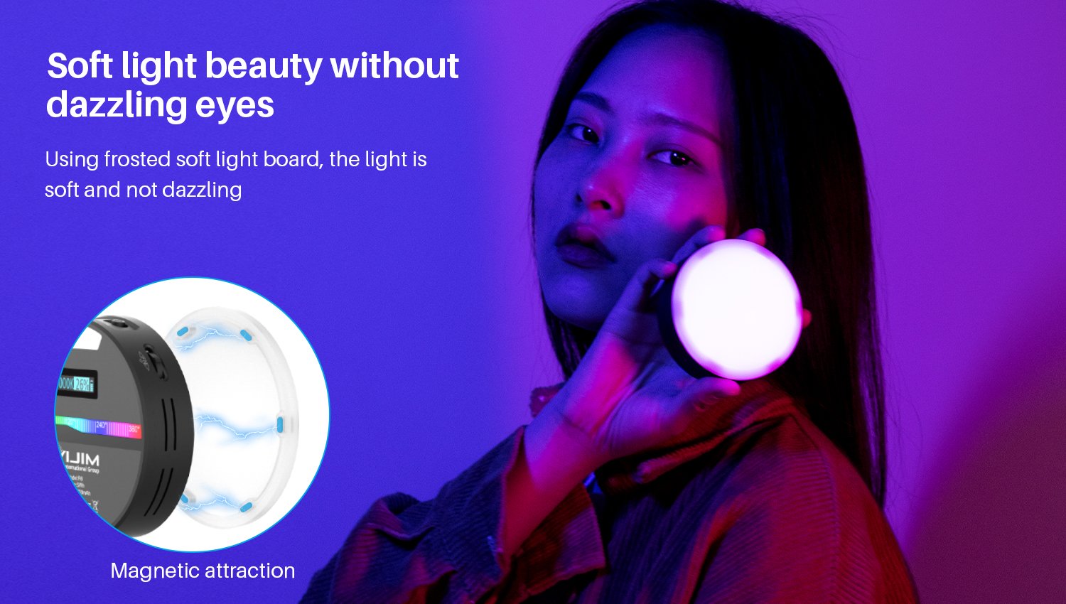 ULANZI R66 RGB - HÀNG CHÍNH HÃNG - Đèn LED đổi màu RGB | 20 hiệu ứng đặc biệt | Pin 2000mAh