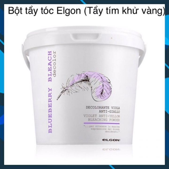 Bột tẩy tím nâng sáng khử ánh vàng Elgon Ultra Violet Colorcare Blueberry Bleach 500g