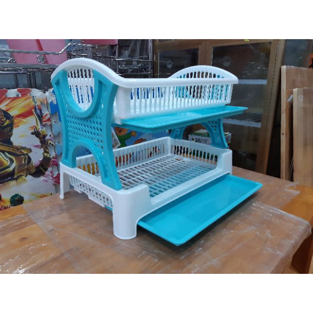 Kệ nhựa úp chén bát đựng gia vị 2 tầng Đại Đồng Tiến cao cấp dễ lắp ráp 100% nhựa PP siêu bền