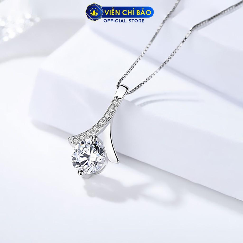 Dây chuyền bạc nữ Princes trắng, vòng cổ nữ bạc 925 thời trang phụ kiện trang sức nữ Viễn Chí Bảo D400144x M400115