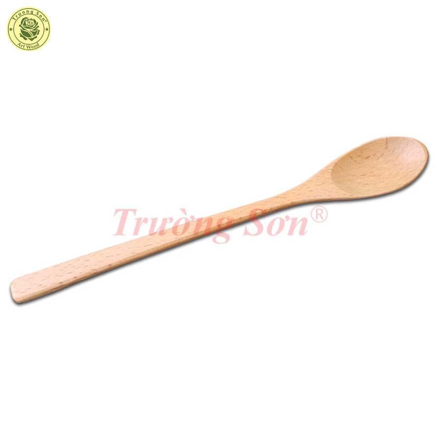 Muỗng Gỗ Beech Búp Sen Lớn Dài 20 Cm - Đồ Gỗ Nhà Bếp Thương Hiệu Trường Sơn