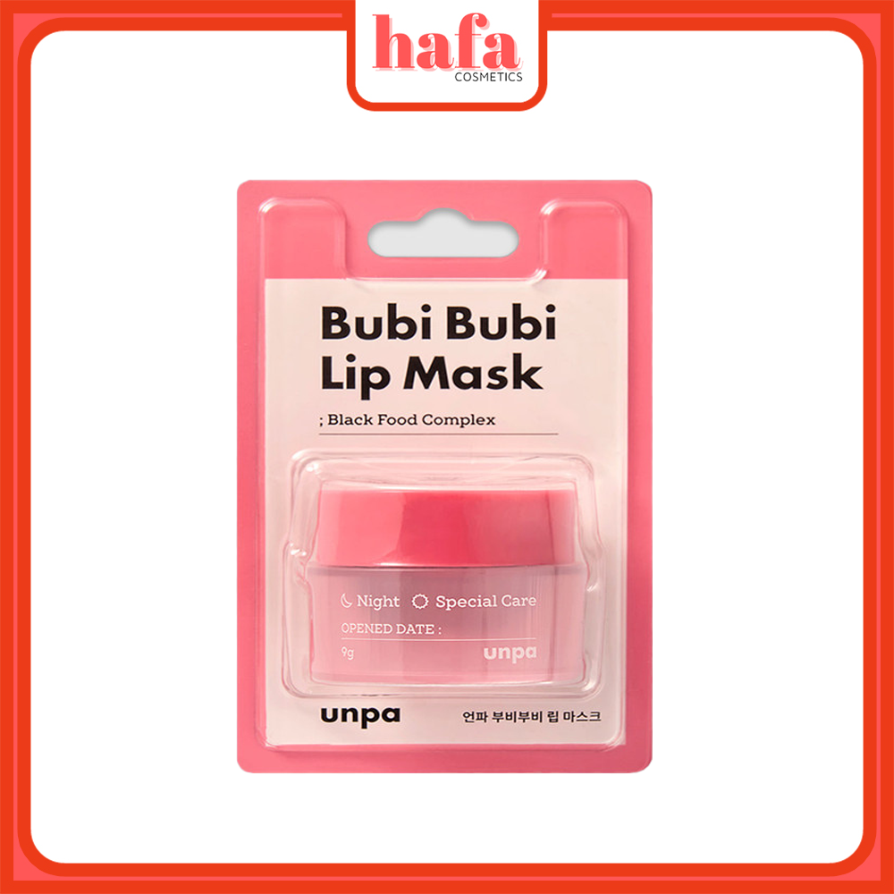 Mặt Nạ Ngủ Môi, Dưỡng Ẩm, Làm Mềm Môi Unpa Bubi Bubi Lip Mask 9g