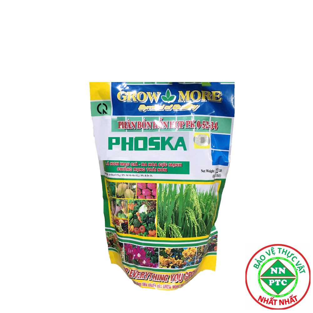 Phân bón hỗn hợp Growmore Phoska 0-52-34 túi 1kg
