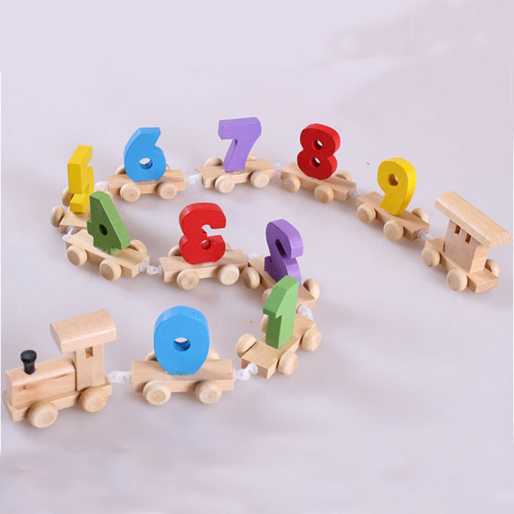 Đoàn tàu số 0 - 9 -  đồ size nhỏ  chơi gỗ đồ chơi giáo dục