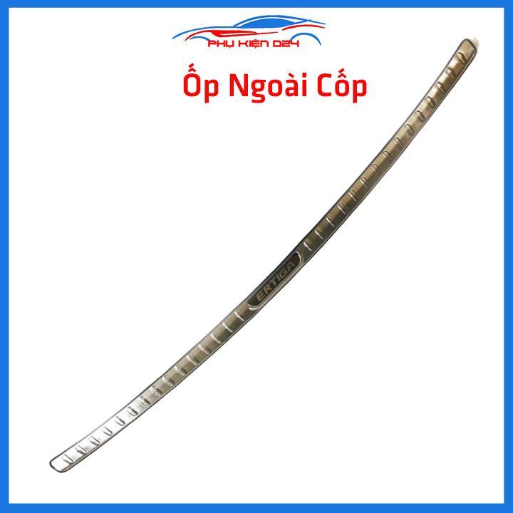 Ốp chống trầy cốp Ertiga 2019-2020-2021-2022 inox sáng bóng bảo vệ xe chống va đập