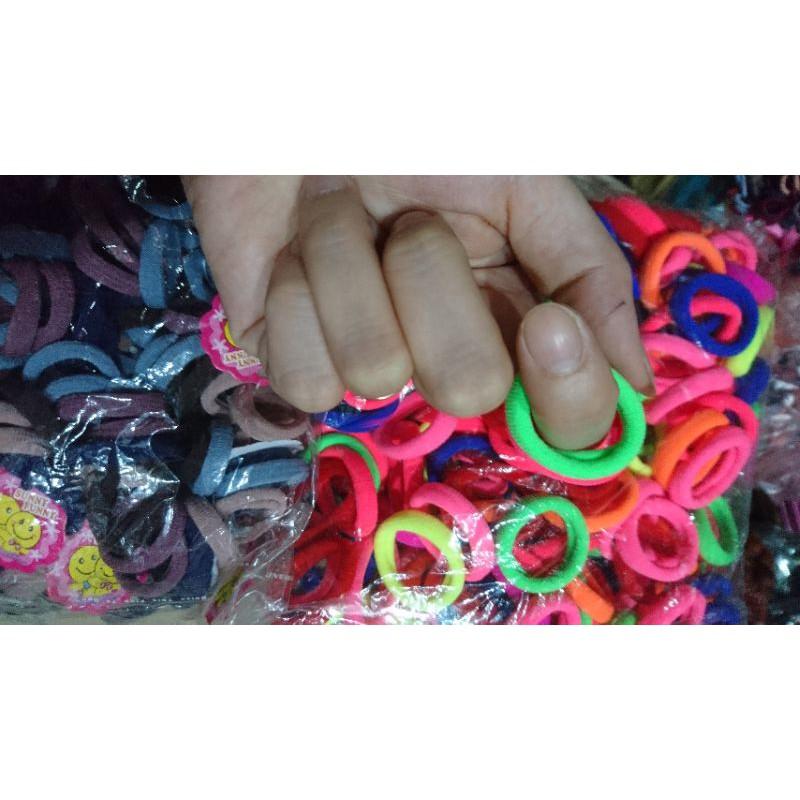 Set 10 chun buộc tóc trẻ em len nhí