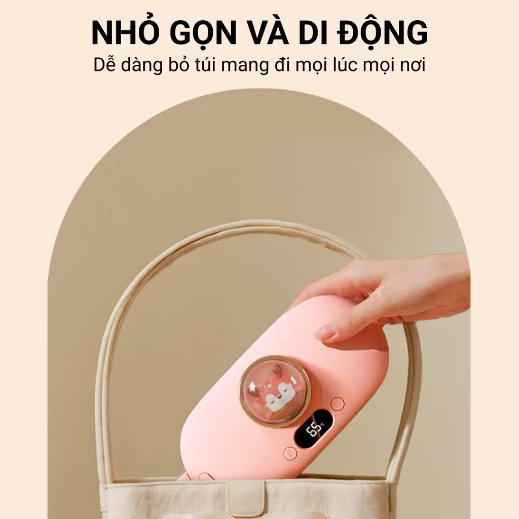Đai Massage Chườm Nóng Bụng Kinh FANHOME WY-N08, Đai Sưởi Ấm Bụng Kinh 5 Chế Độ Rung, 5 Mức Nhiệt Giảm Đau Bụng Kinh