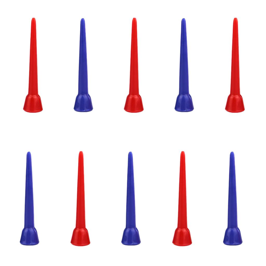 10pcs Unbreakable Golf Tees Low Friction Plastic Nails Mixed Color