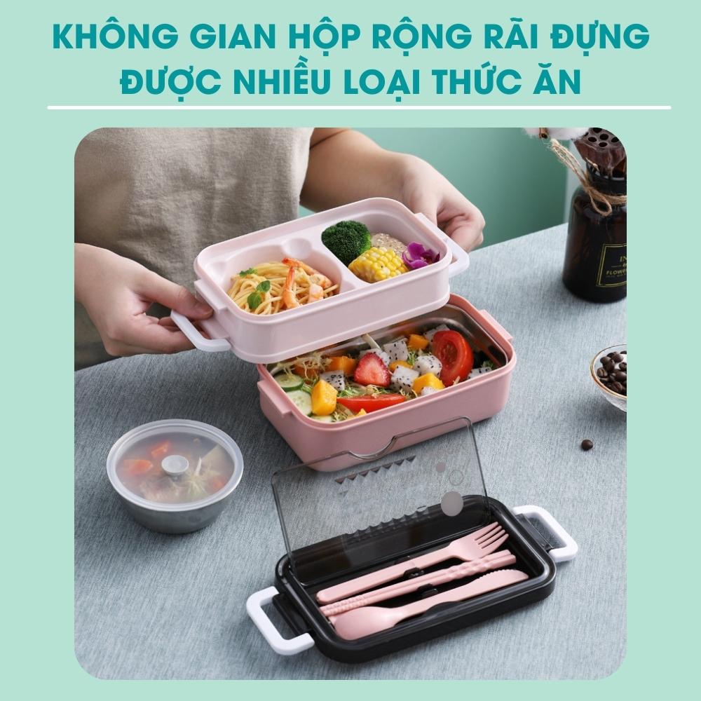 Hộp Cơm Giữ Nhiệt Văn Phòng kèm Muỗng Đũa