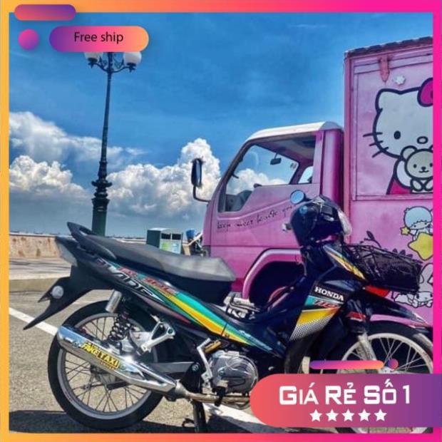 Tem rời wave blade 110 dán xe đen 3 lớp ko bay màu bảo hành màu sắc vĩnh viễn