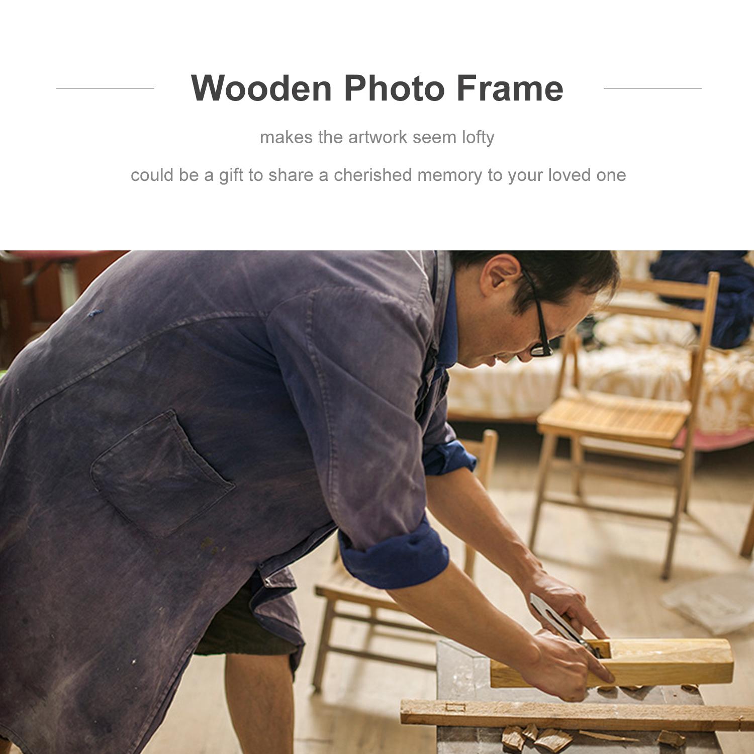 Khung ảnh gỗ sinh thái tự nhiên 8 inch để treo tường và mặt bàn