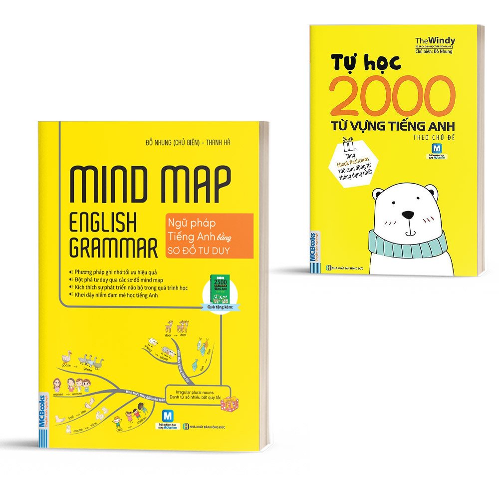 Sách Combo Mindmap English Và Tự Học 2000 Từ Vựng Tiếng Anh Cơ Bản Kèm App Học Online
