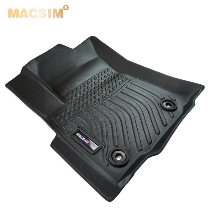 Thảm lót sàn xe ô tô Toyota Hilux 2015-2021 Nhãn hiệu Macsim chất liệu nhựa TPE hàng loại 2