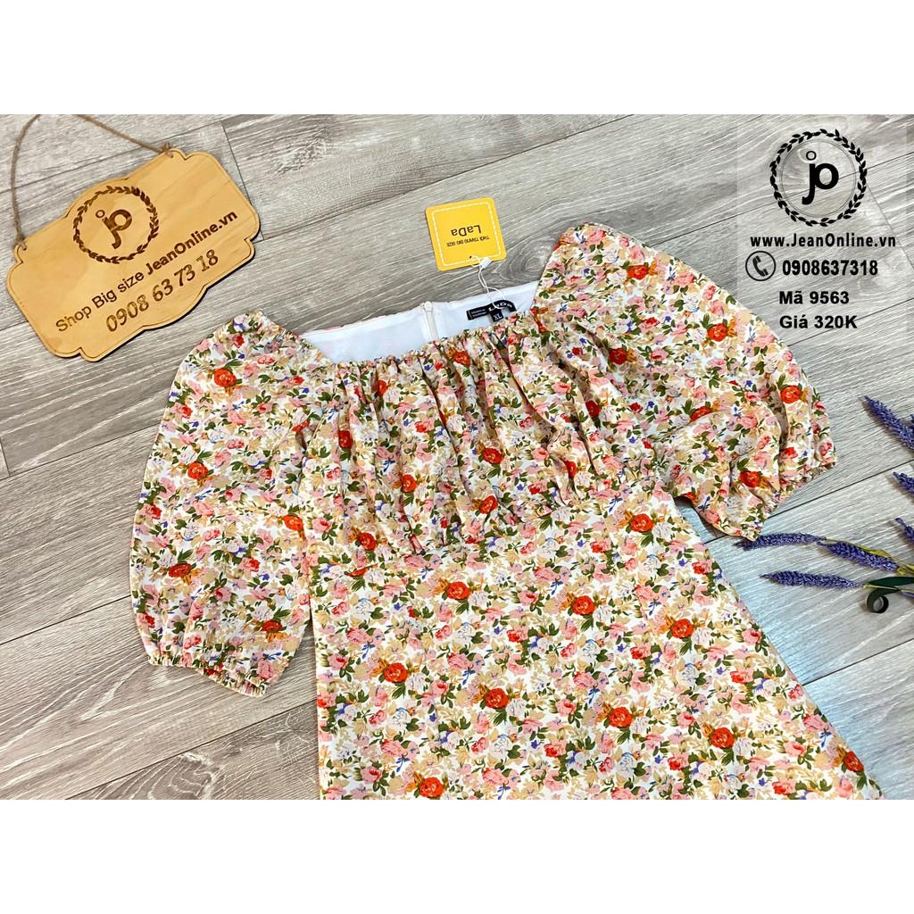 Đầm Hoa Chất Đũi đầm hoa, thời nữ bigsize, thời trang ngoại cỡ