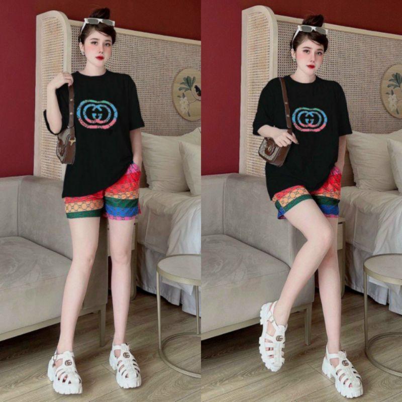 SÉT BỘ THỂ THAO FORM RỘNG PHỐI HỌA TIẾT THÊU SẮC MÀU