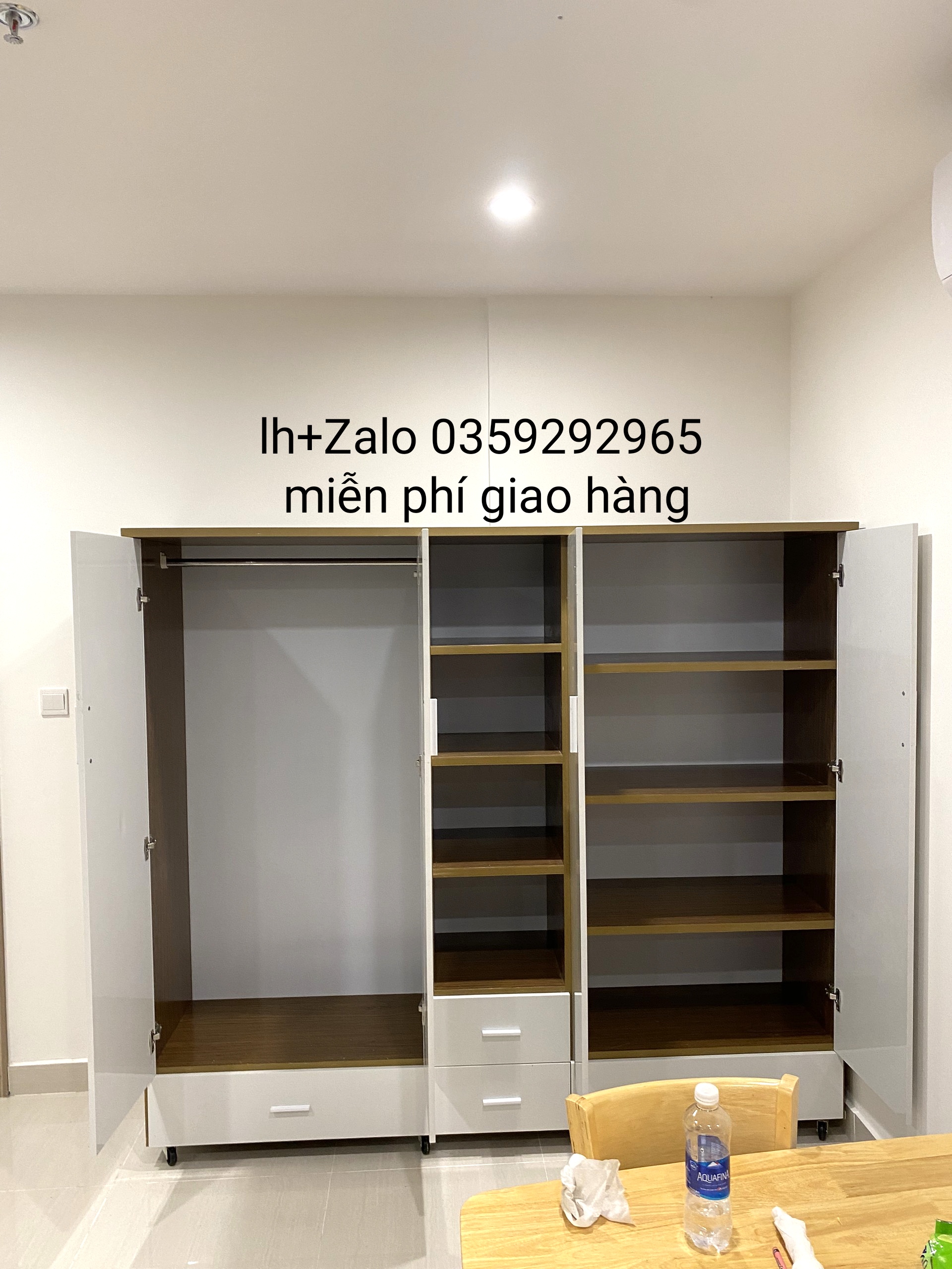 Tủ nhựa đài Loan 4 cánh 1 kệ