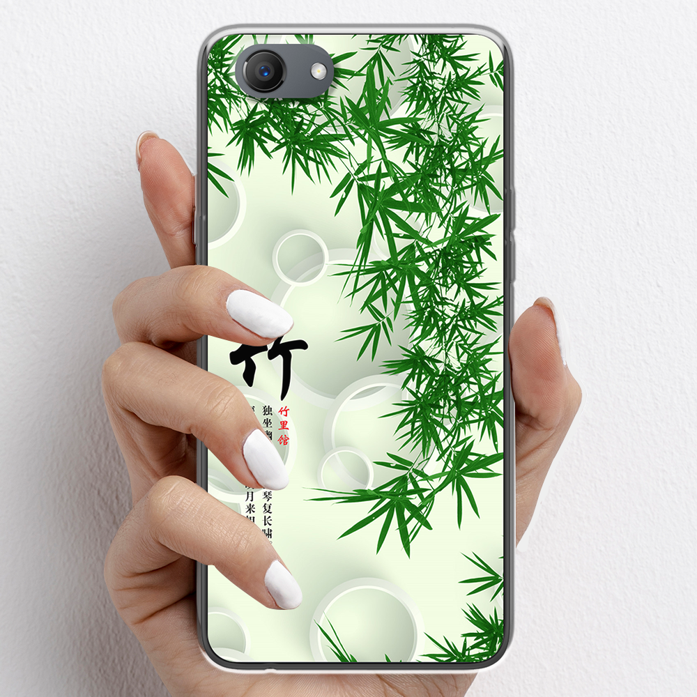 Ốp lưng cho Oppo F7, Oppo F7 Youth nhựa TPU mẫu Lá tre thư pháp